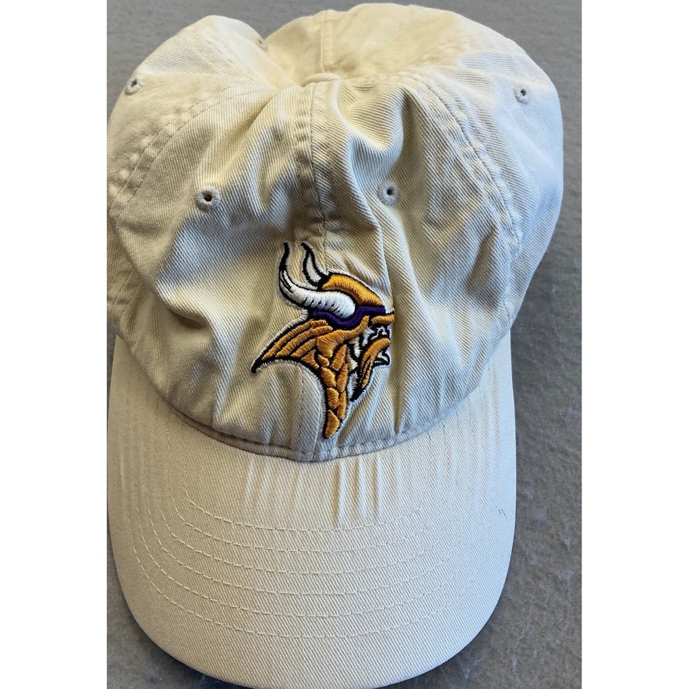 Reebok Minnesota Vikings Hat Cream‎ Flexfit Embroidered Logo One Size Sporty